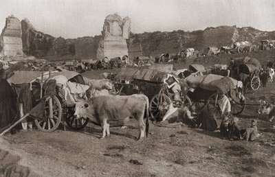 Campo di rifugiati turchi, 1912 da Turkish Photographer